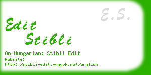 edit stibli business card